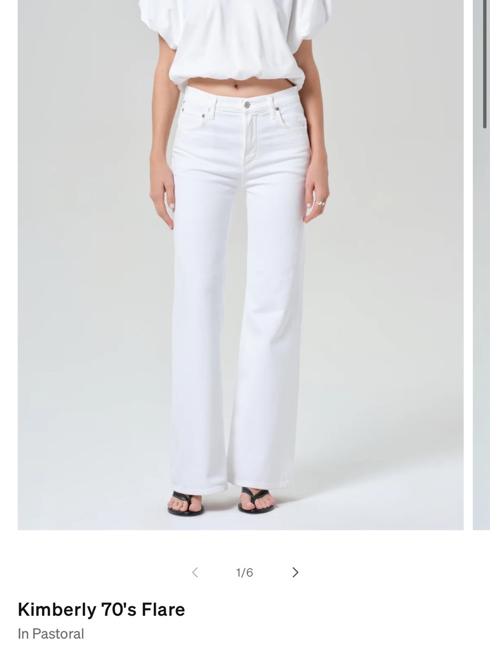 Citizens Of Humanity Kimberly 70's White Flare Jeans